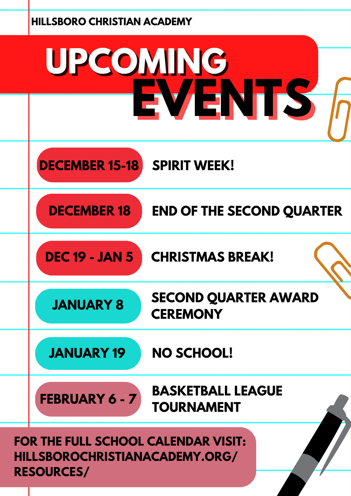 Upcoming Events!